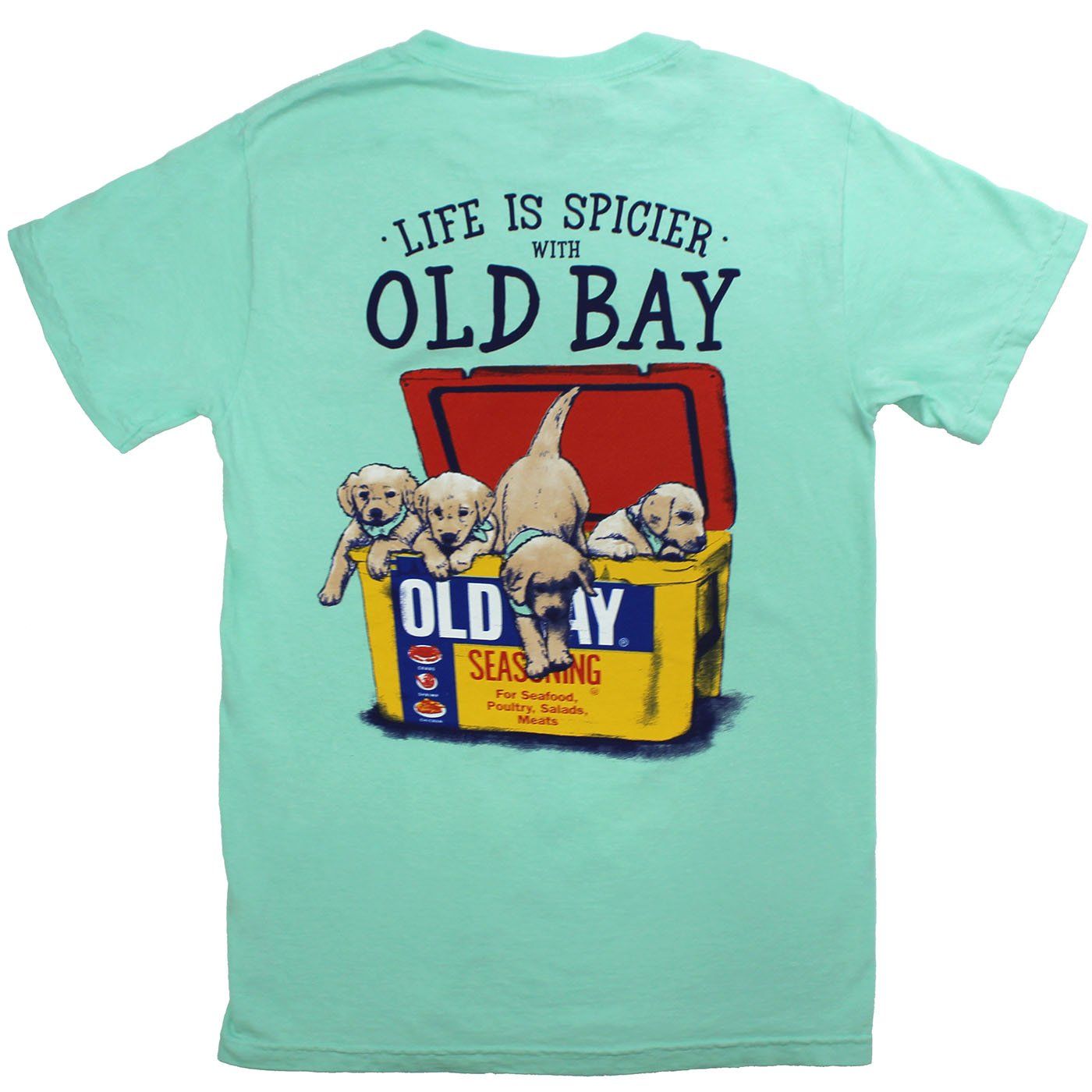Old Bay Cooler with Puppies (Island Reef) / Shirt - Route One Apparel