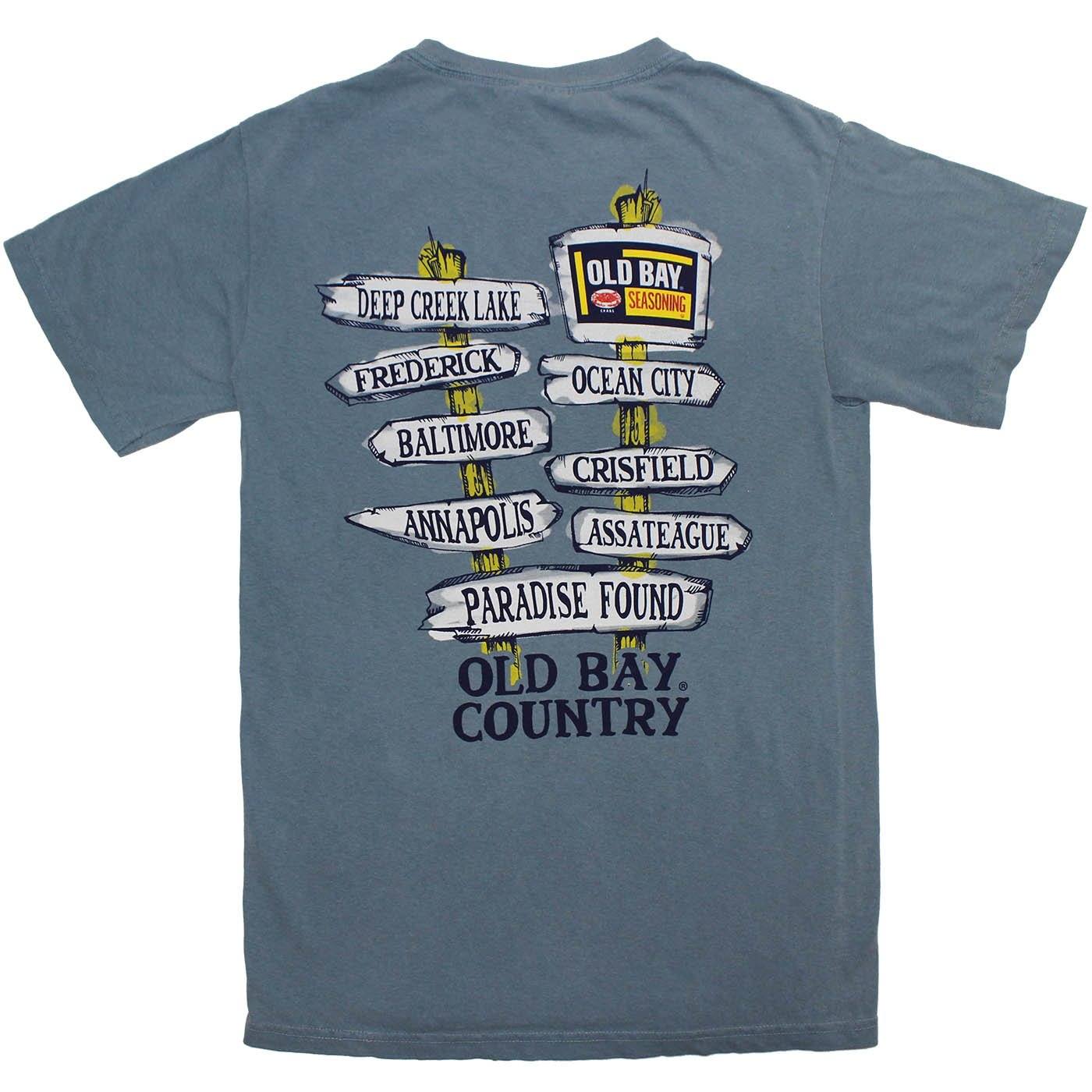 Old Bay Direction Sign (Ice Blue) / Shirt - Route One Apparel