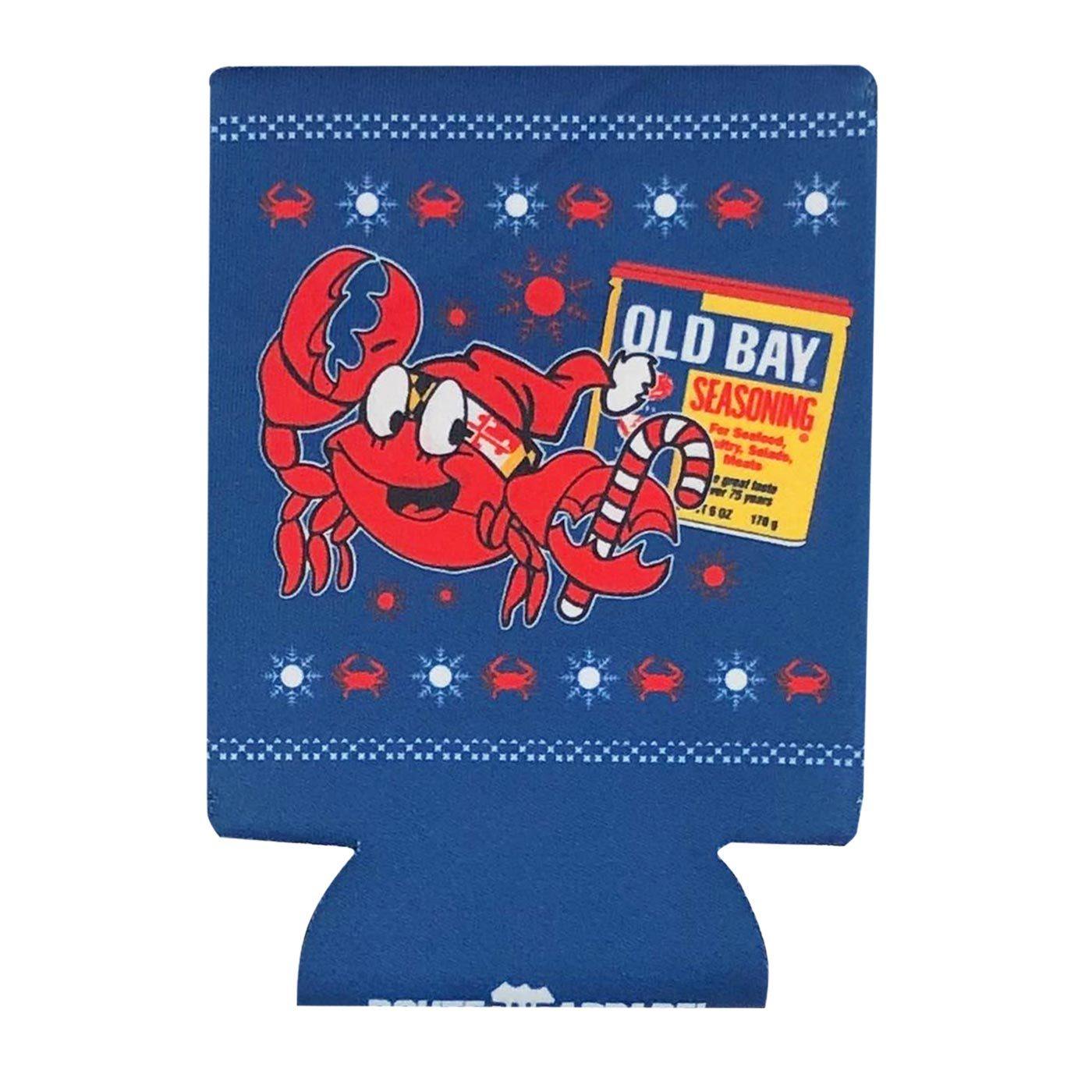 Crabby Holiday (Blue) / Can Cooler - Route One Apparel