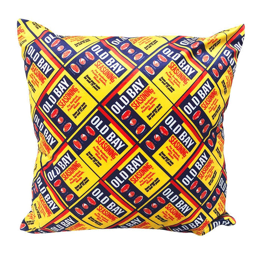 Flat Old Bay Can Pattern / Throw Pillow - Route One Apparel