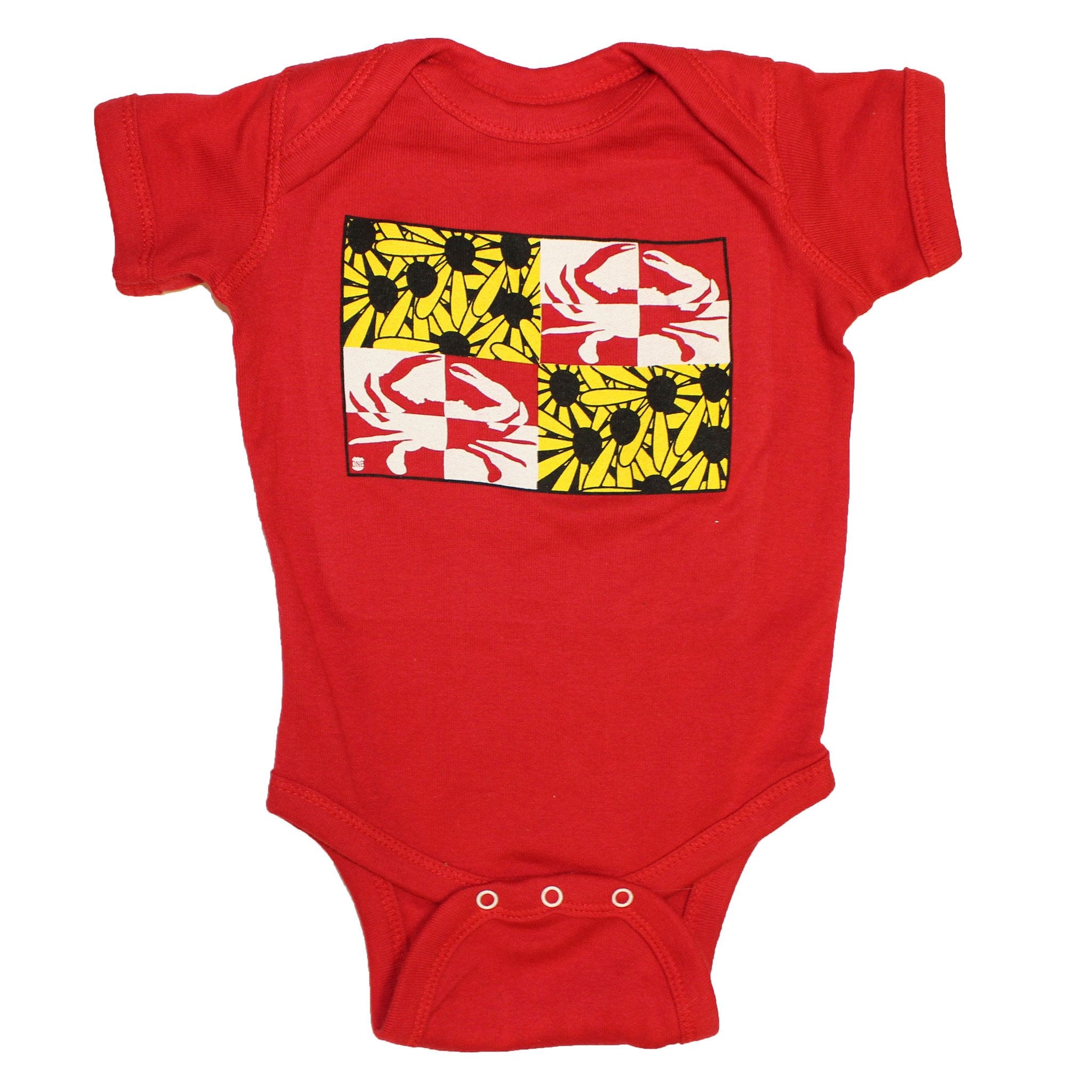 Crabby Susan (Red) / Baby Onesie - Route One Apparel