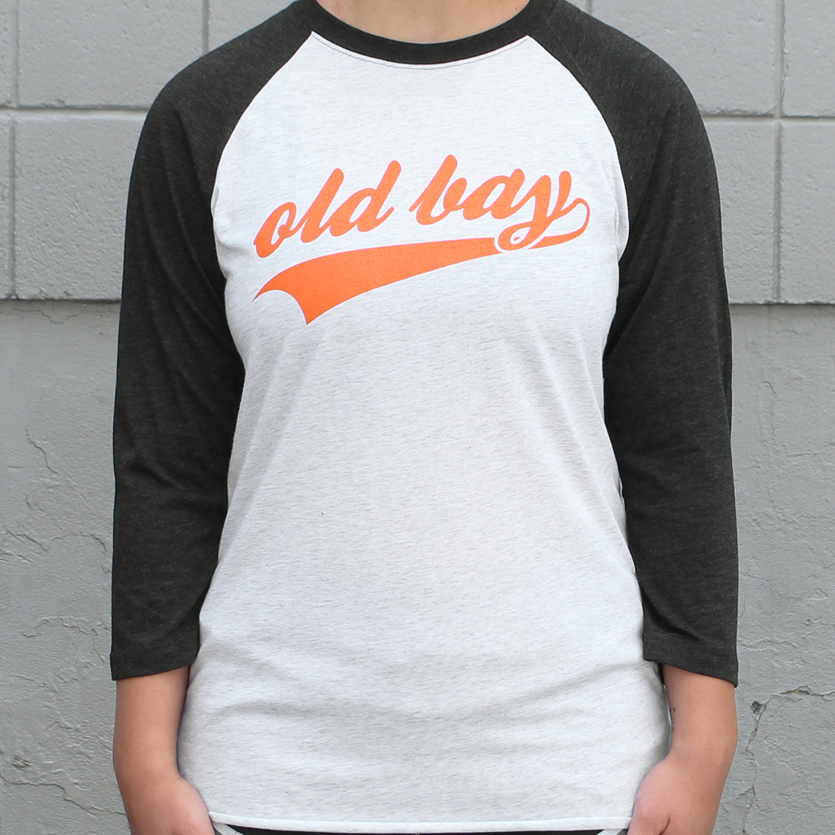 Old Bay Script (Black & White) / Vintage Baseball Jersey - Route One Apparel