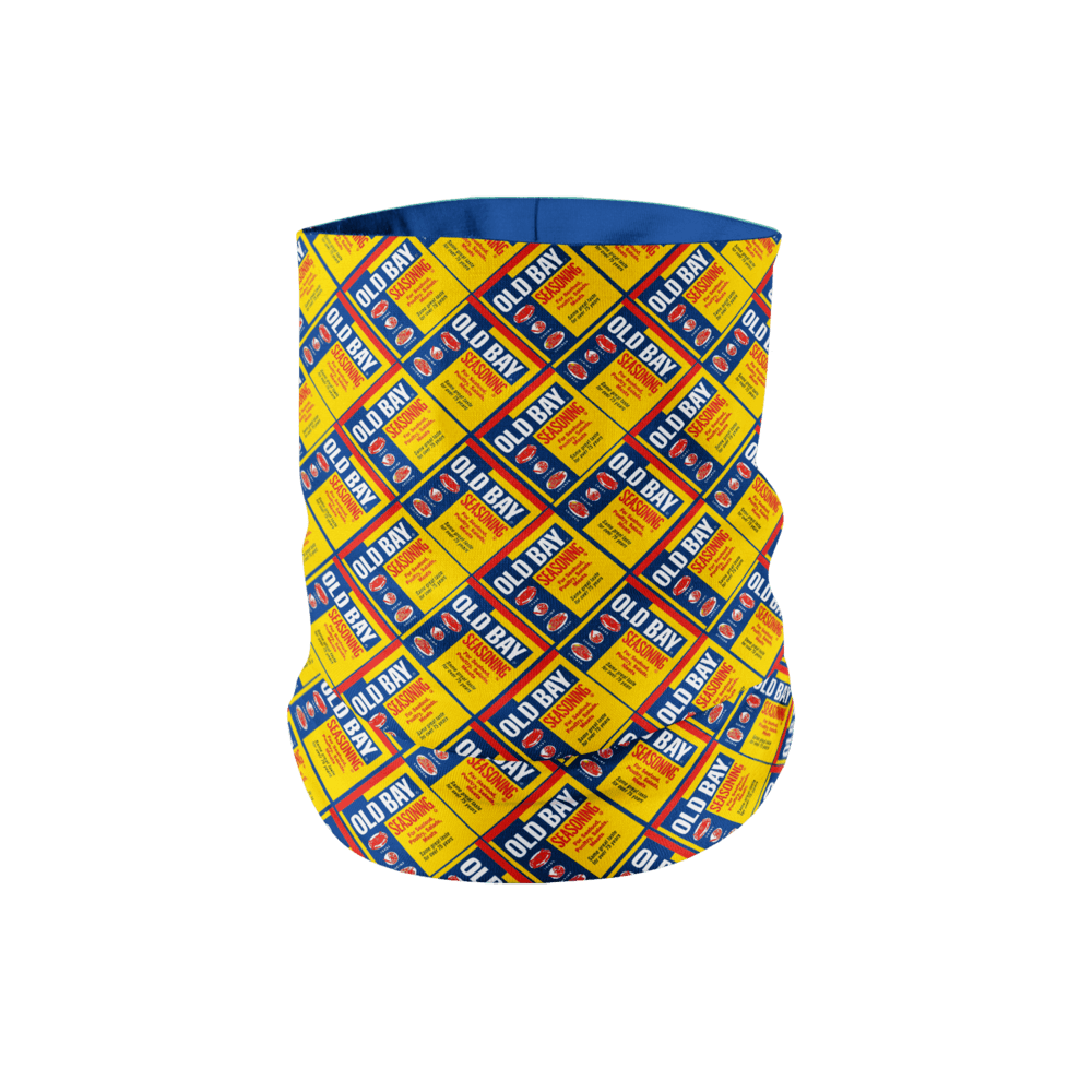 Flat Old Bay Can Pattern (Yellow) / Neck Gaiter - Route One Apparel