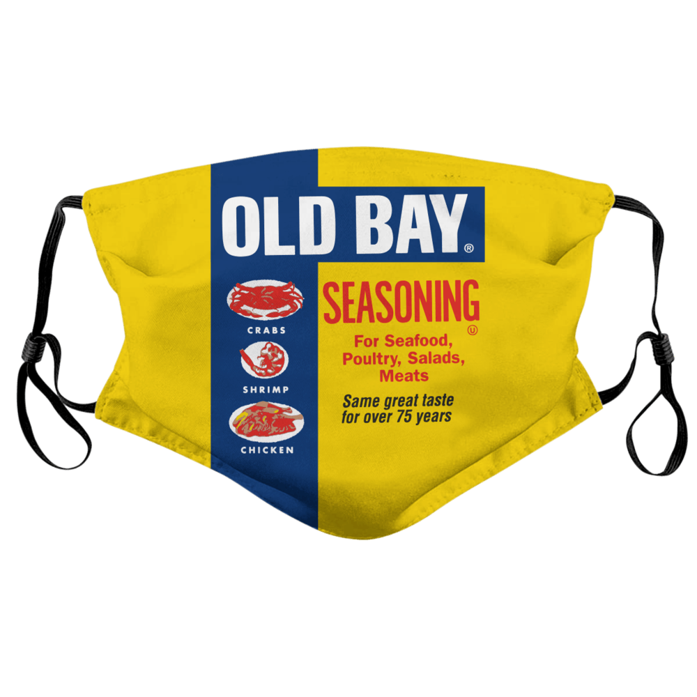 Old Bay Can (Yellow) / Face Mask - Route One Apparel