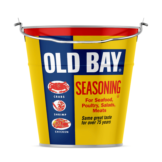 *PRE-ORDER* Old Bay Can (Yellow) / Metal Bucket (Estimated Ship Date: 5/25) - Route One Apparel