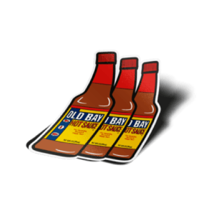 Old Bay Hot Sauce Cartoon  / Sticker - Route One Apparel