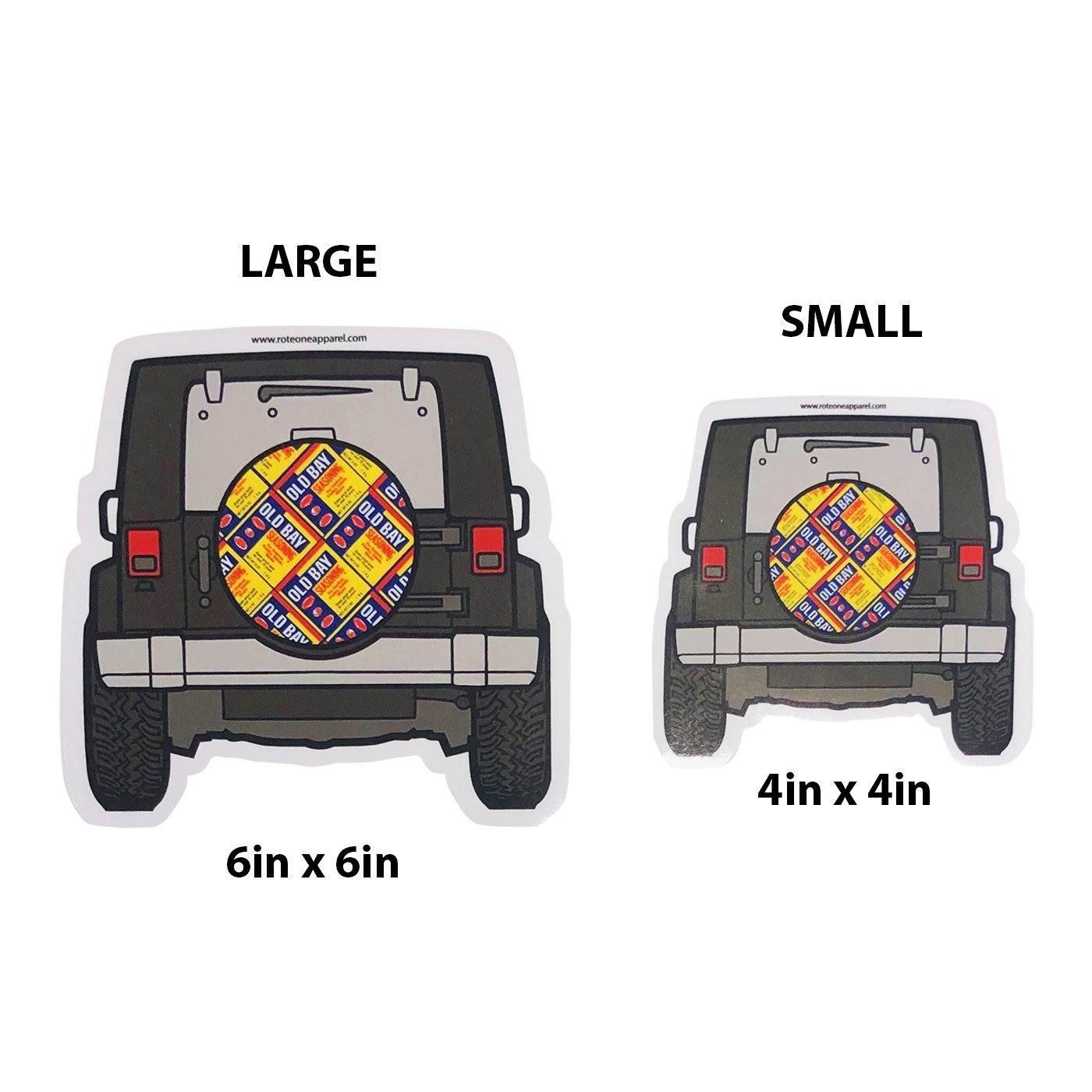 Off Road Vehicle with Old Bay Pattern Tire / Sticker - Route One Apparel