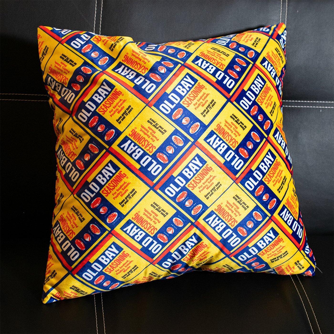 Flat Old Bay Can Pattern / Throw Pillow - Route One Apparel