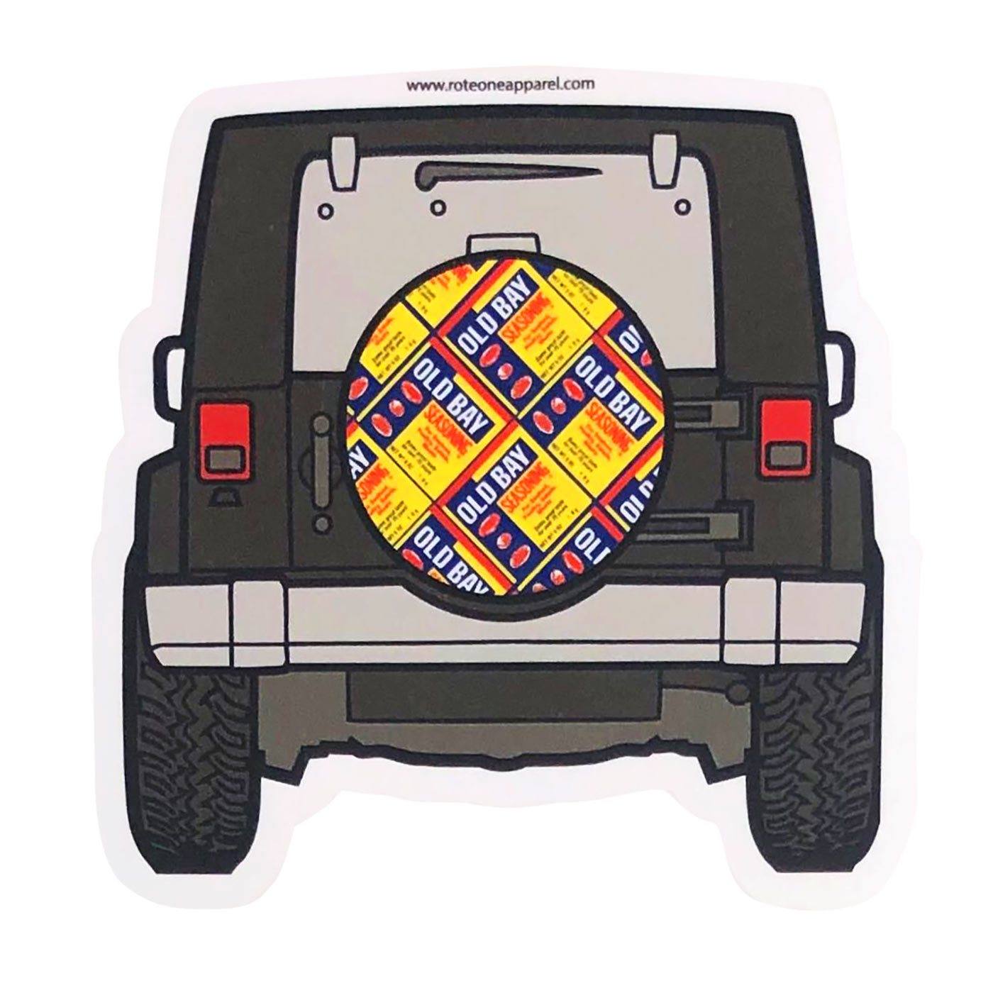 Off Road Vehicle with Old Bay Pattern Tire / Sticker - Route One Apparel