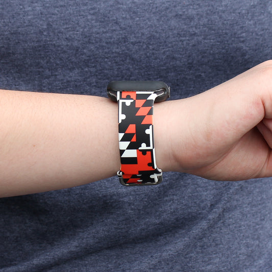 Orange & Black Maryland Flag / Apple Watch Band - Route One Apparel