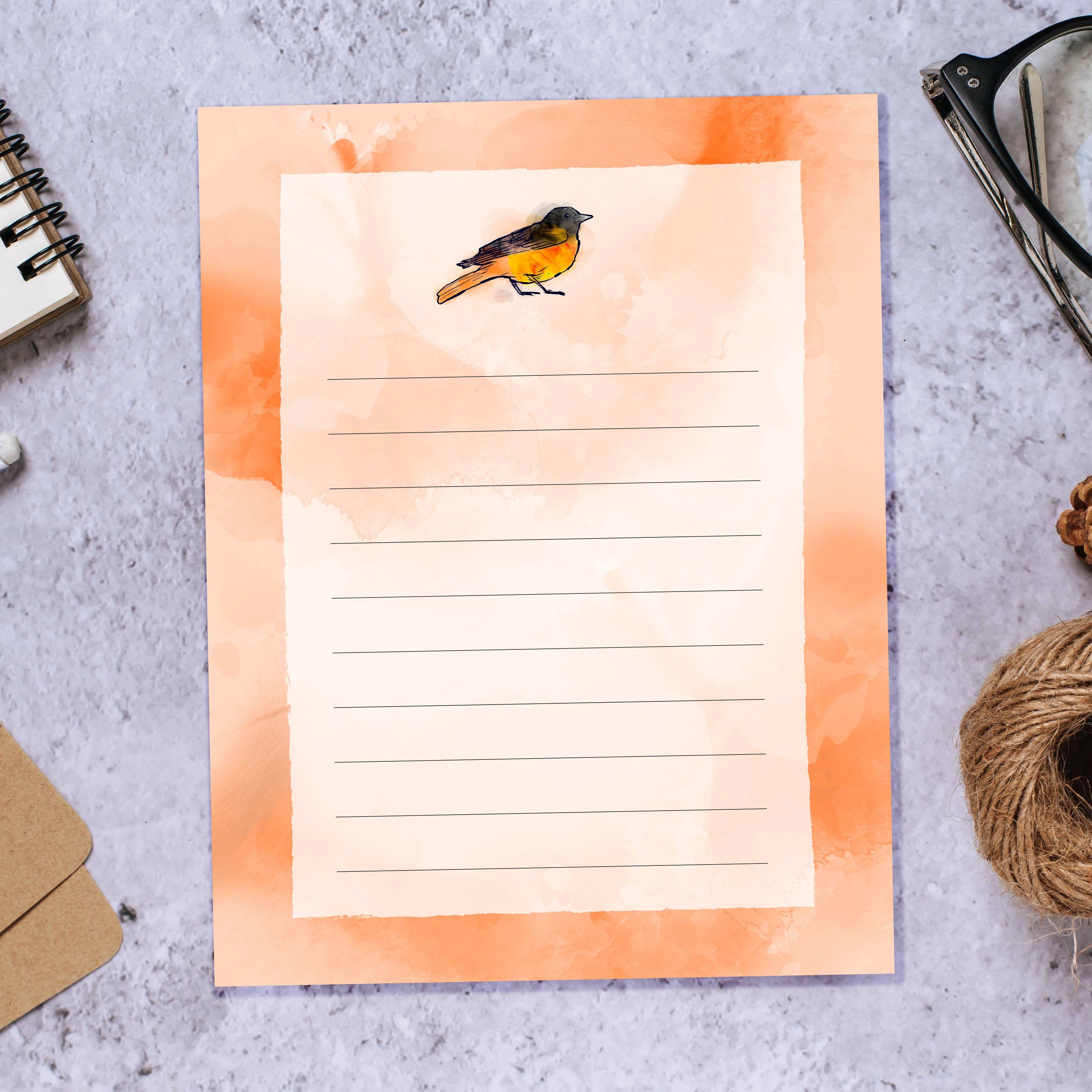 Orange Baseball Bird / Notepad - Route One Apparel