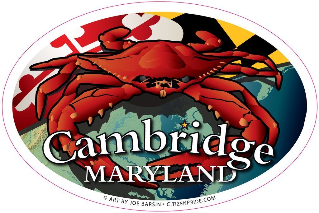Cambridge Maryland Red Crab / Sticker - Route One Apparel