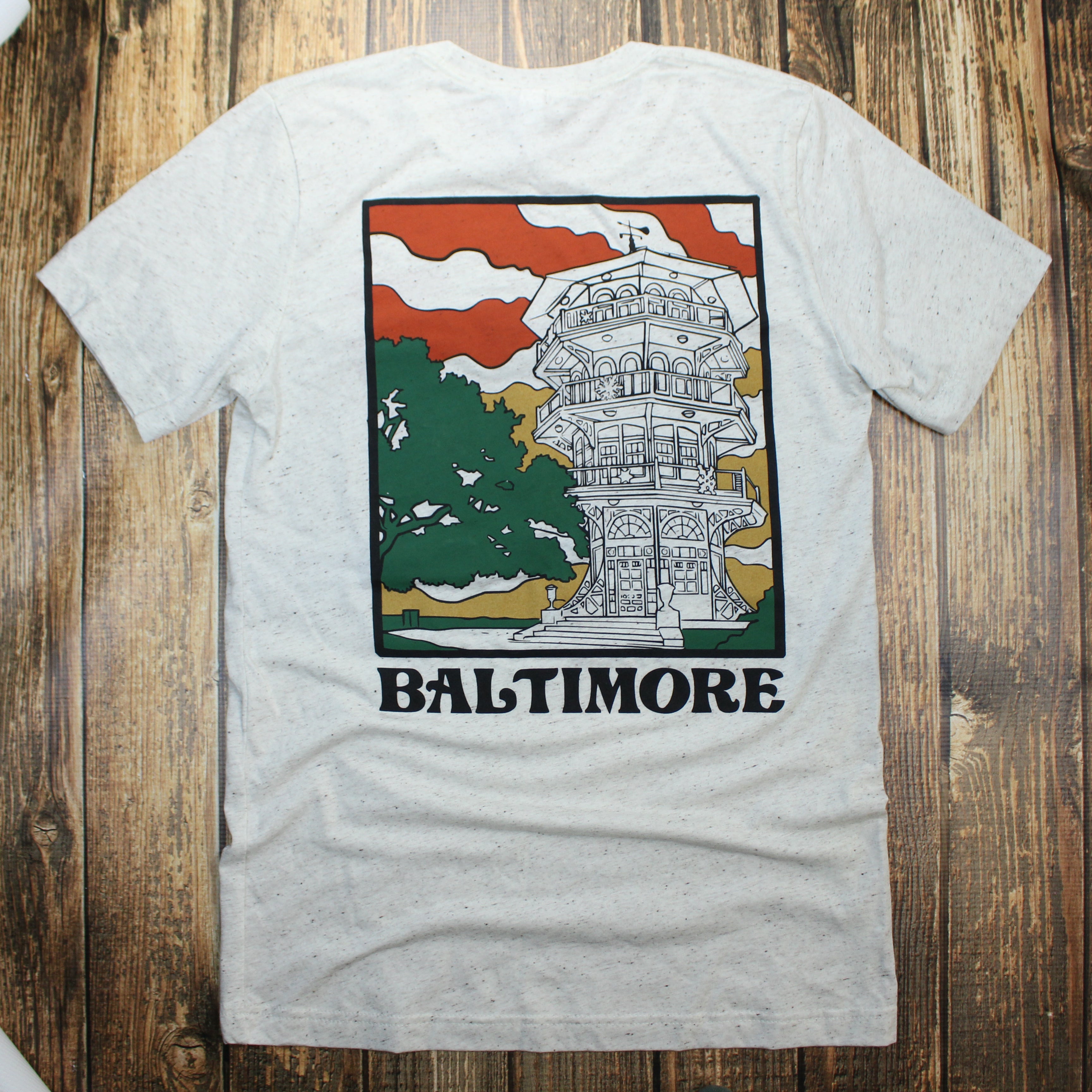 Patterson Park Pagoda (Oatmeal) / Shirt - Route One Apparel