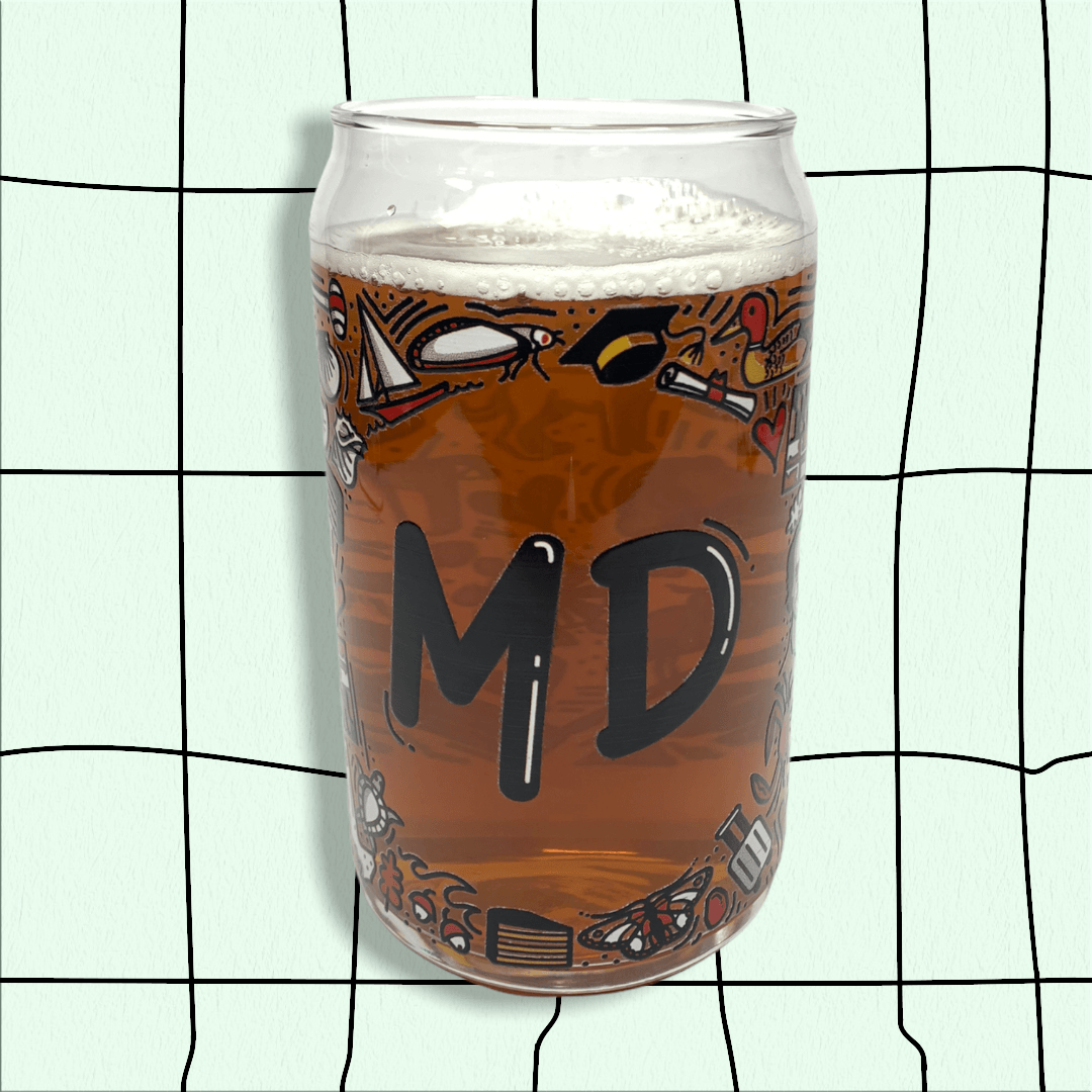 Maryland Icons / Beer Glass - Route One Apparel
