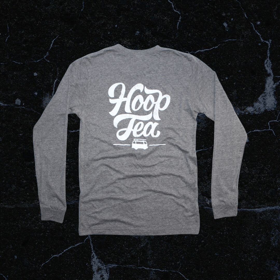 Hoop Tea (Heather Grey) / Long Sleeve Shirt - Route One Apparel