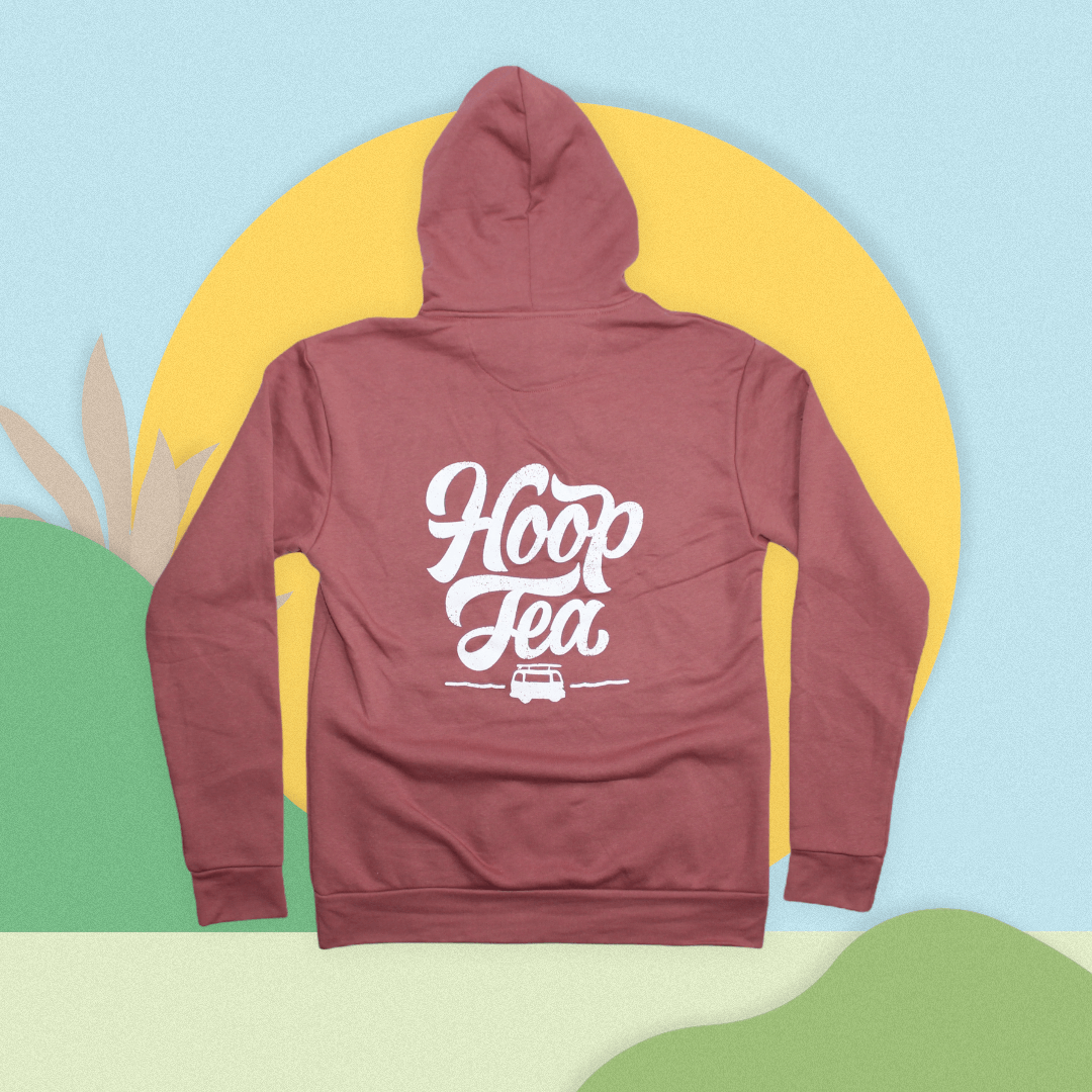Hoop Tea Logo (Mauve) / Hoodie - Route One Apparel