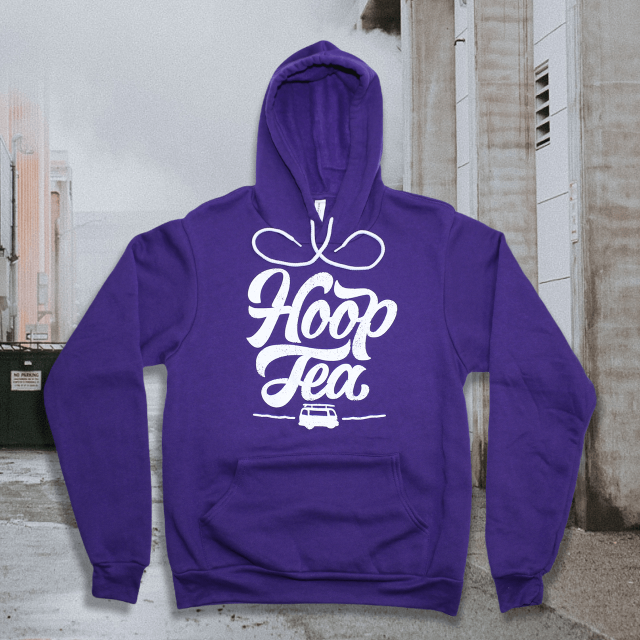 Hoop Tea Logo (Purple) / Hoodie - Route One Apparel