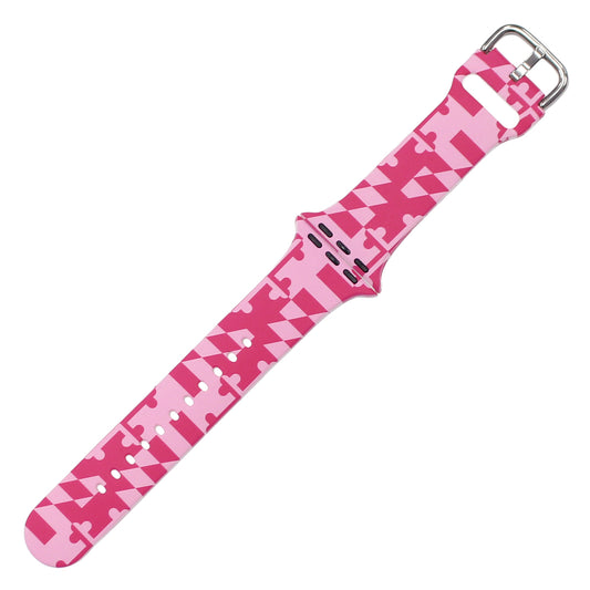 Maryland Flag (Pink) / Apple Watch Band - Route One Apparel