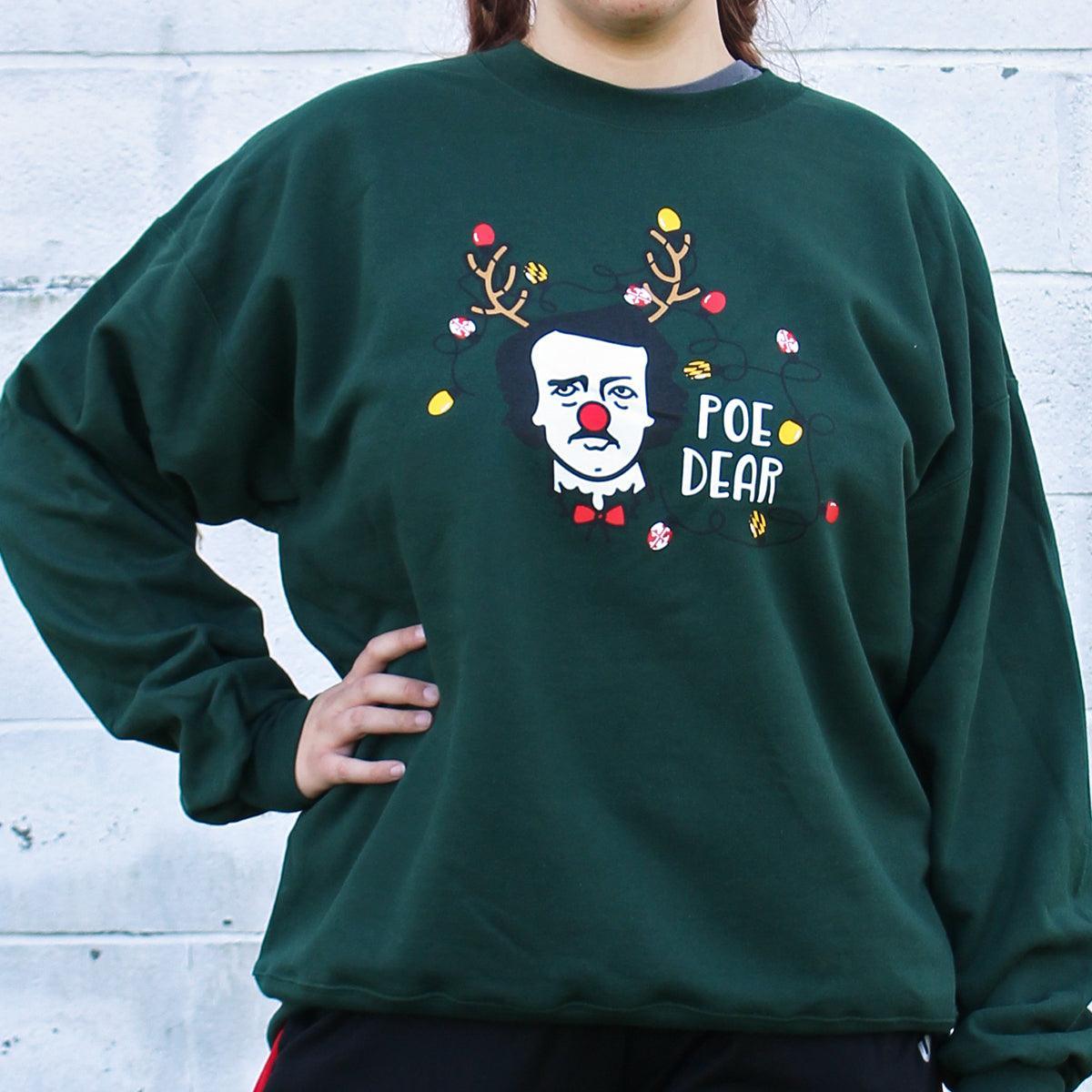 Poe Dear (Forest Green) / Crew Sweatshirt - Route One Apparel