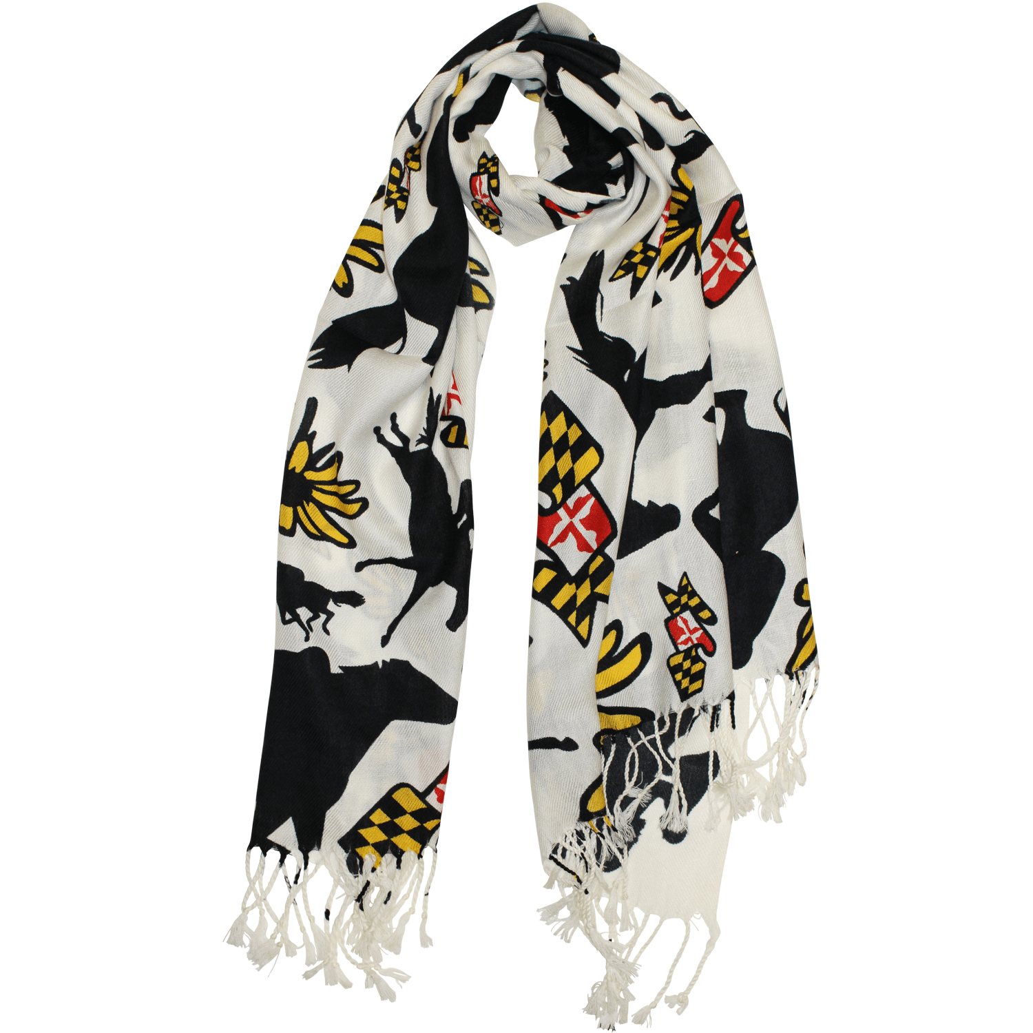 Maryland Horse Racing (White) / Scarf - Route One Apparel