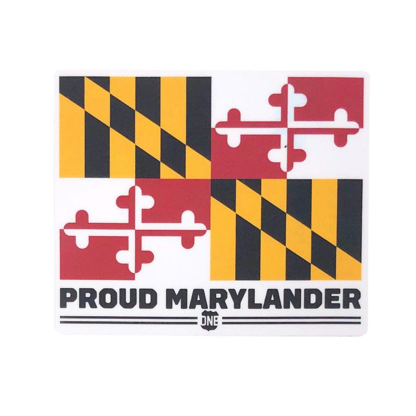 Route One Apparel Proud Marylander Maryland Flag / Sticker