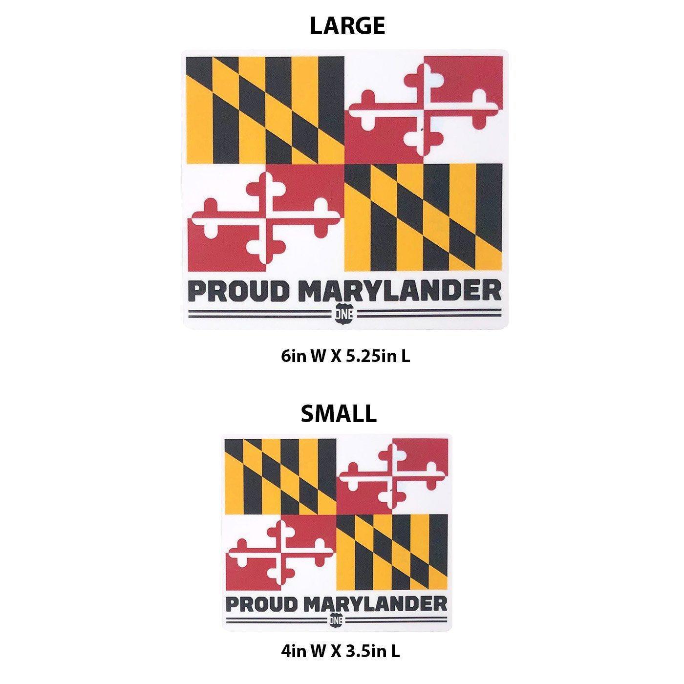 Route One Apparel Proud Marylander Maryland Flag / Sticker