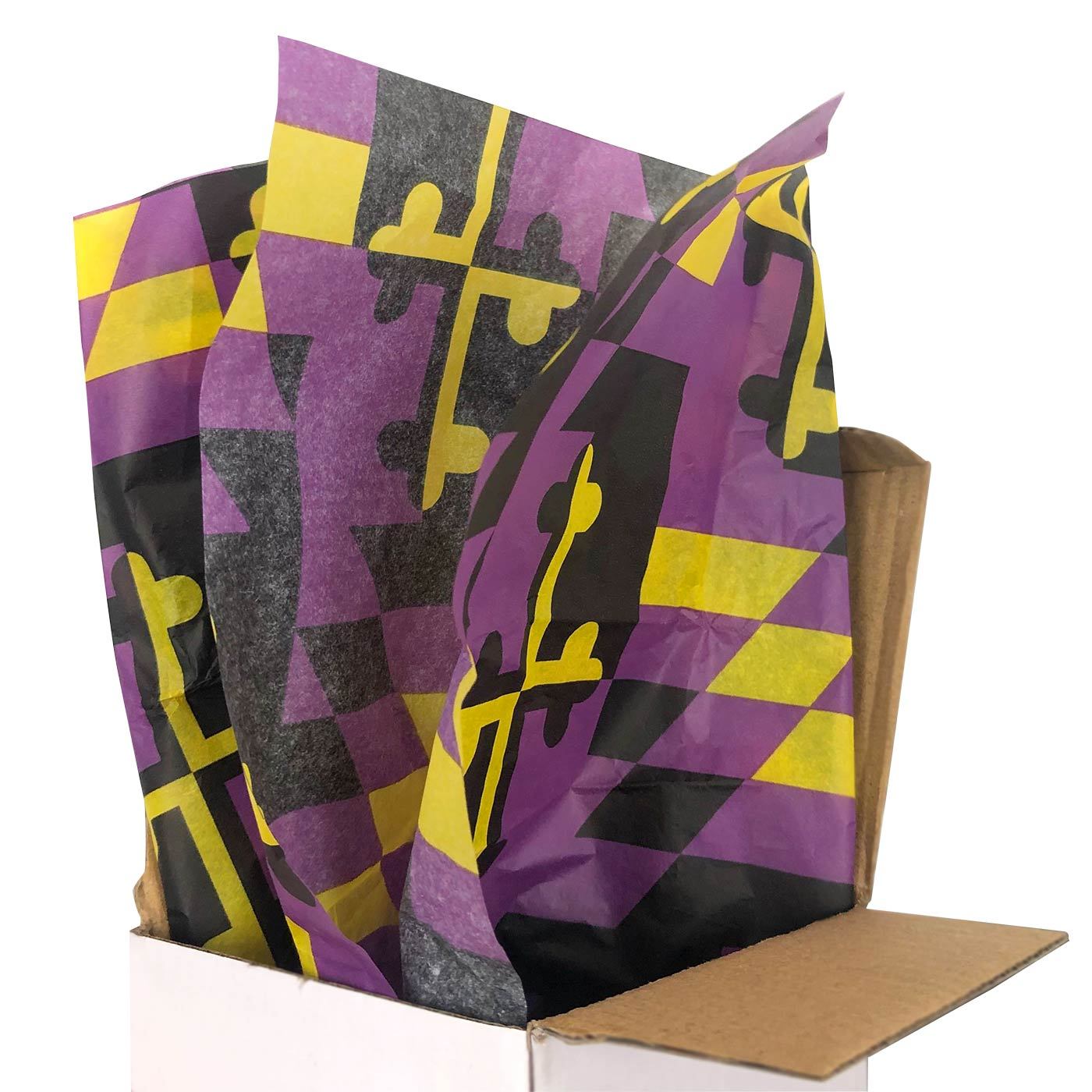 Purple & Gold Maryland Flag / Tissue Paper Pack - Route One Apparel