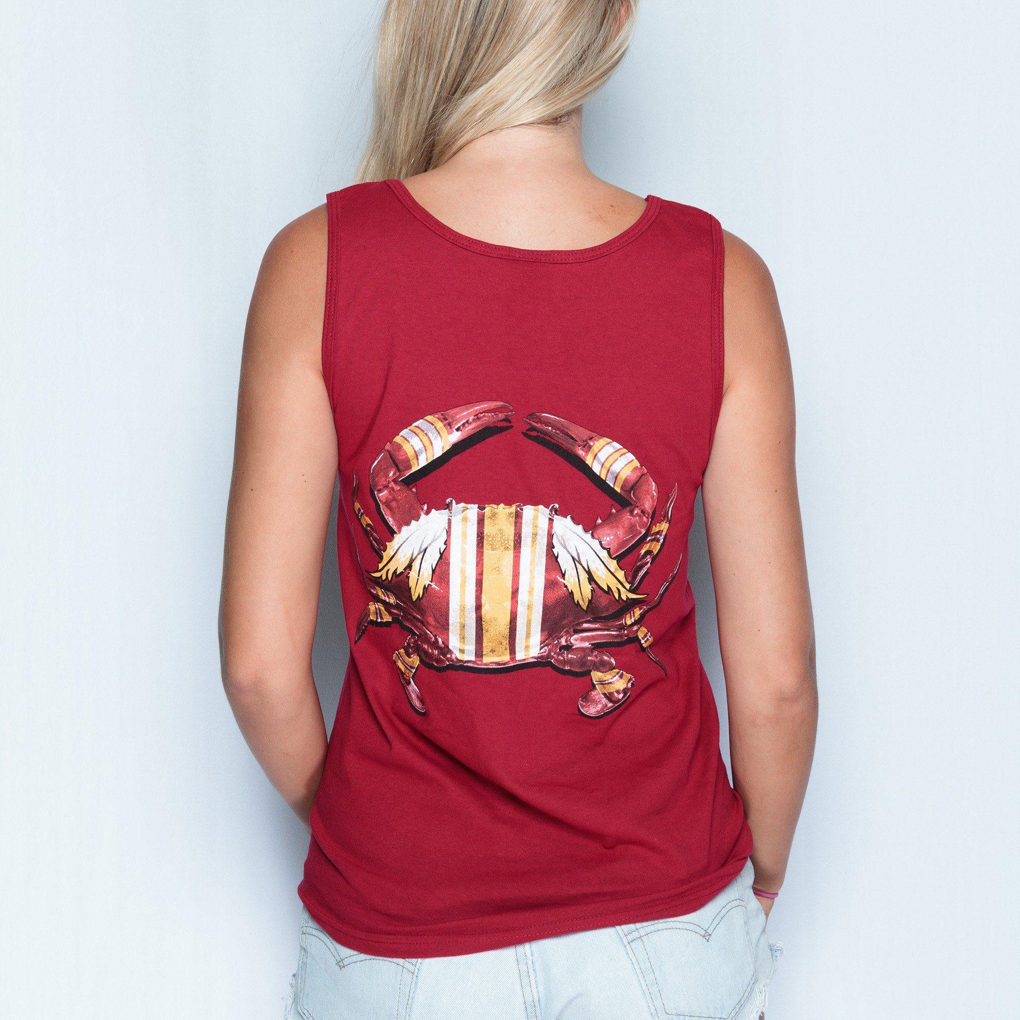 DC Football Home Team Crab *Back Print* (Cardinal) / Tank - Route One Apparel
