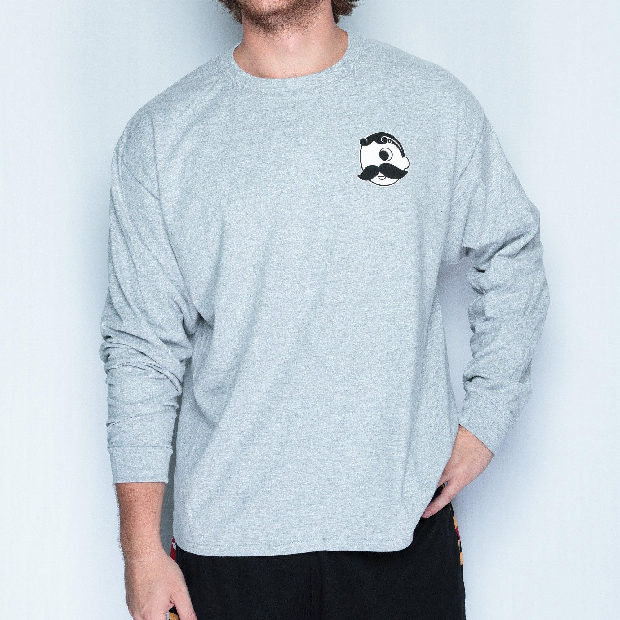 Natty Boh Bottle Cap (Ash Grey) / Long Sleeve Shirt - Route One Apparel