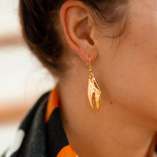 Maryland Crab Claw (Sterling Silver w/ 14K Gold Vermeil) / Earrings - Route One Apparel