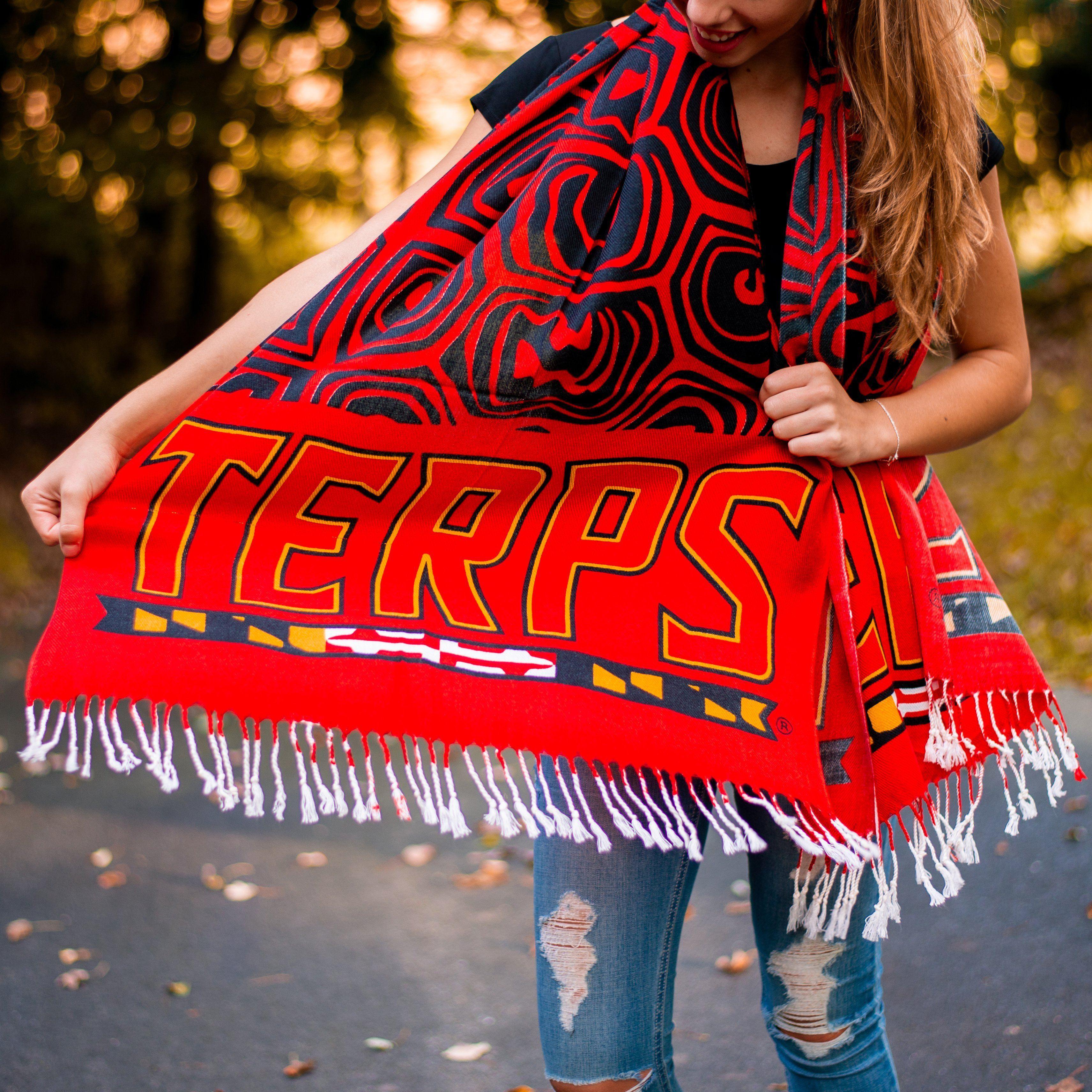 UMD Terps & Turtle Shell (Red & Black) / Scarf - Route One Apparel