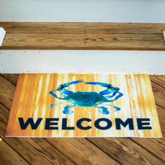 Blue Crab Welcome / Door Mat - Route One Apparel
