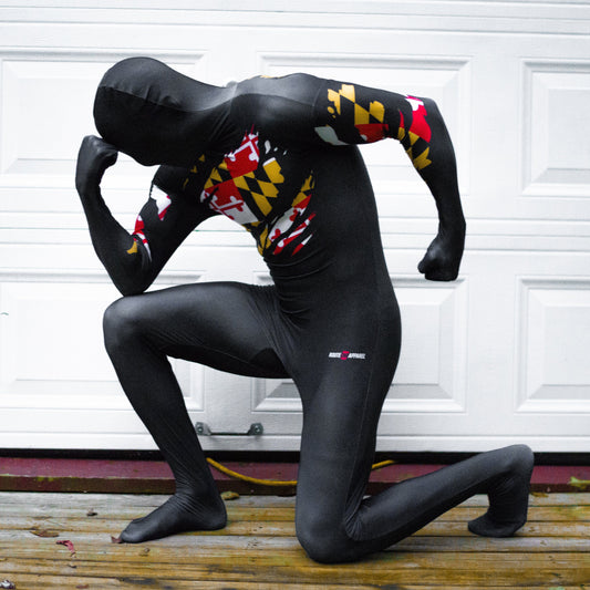 Ripped Up Maryland Flag / Body Suit - Route One Apparel