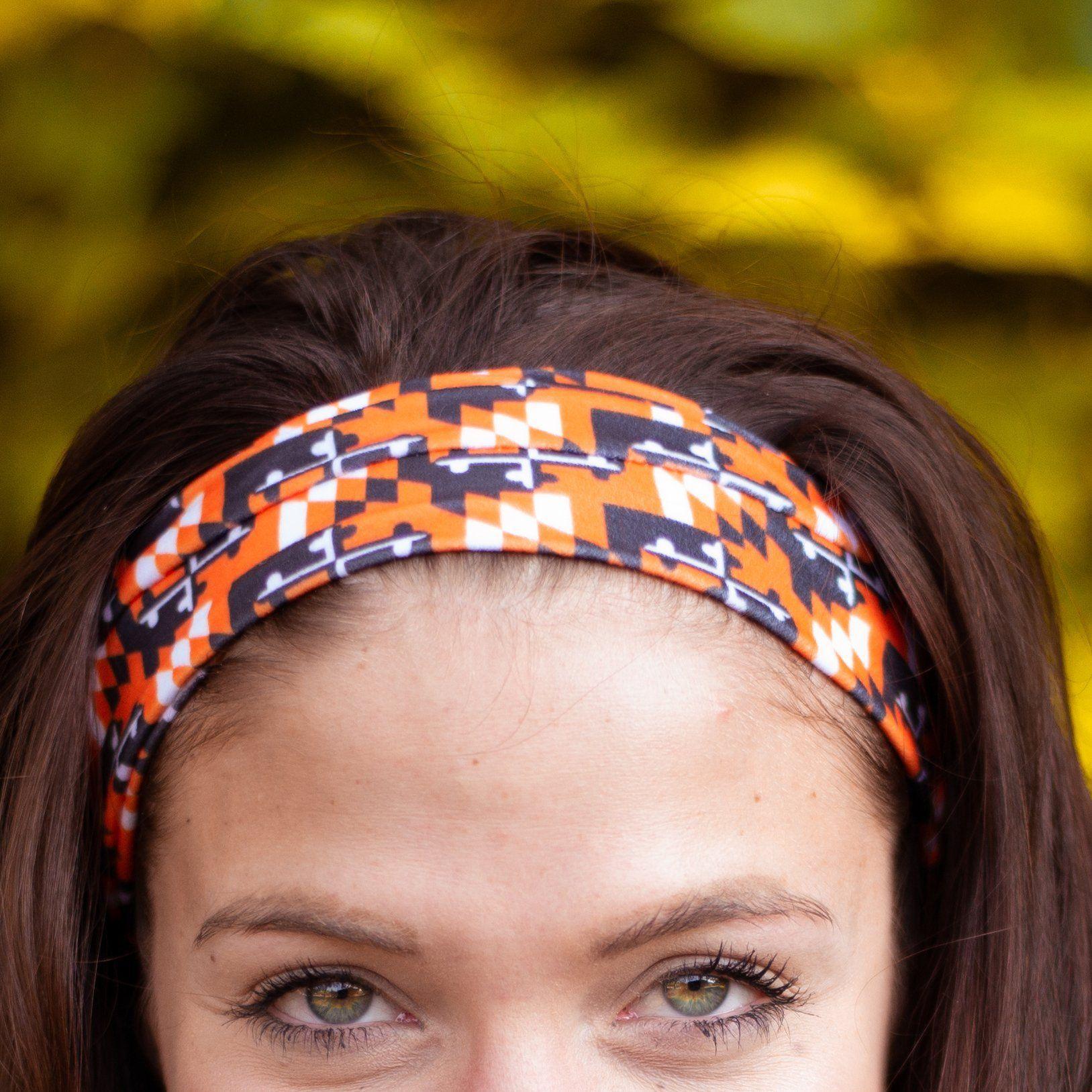 Maryland Flag Black & Orange (Style 3) / Headband - Route One Apparel