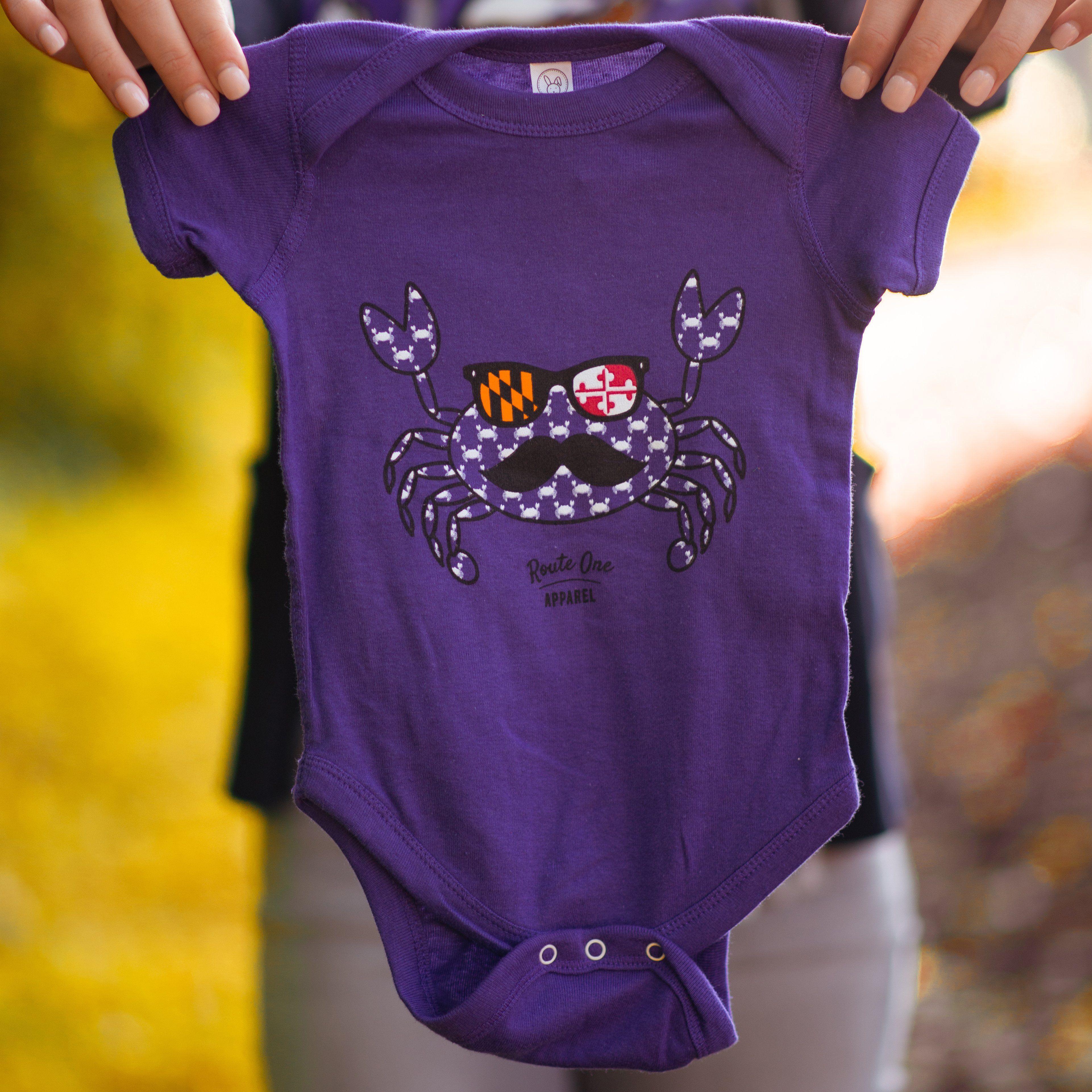 Fun Crab Disguise (Purple) / Baby Onesie - Route One Apparel