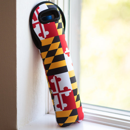 Maryland Flag / Wine Bottle Carrying Cooler Sleeve - Route One Apparel