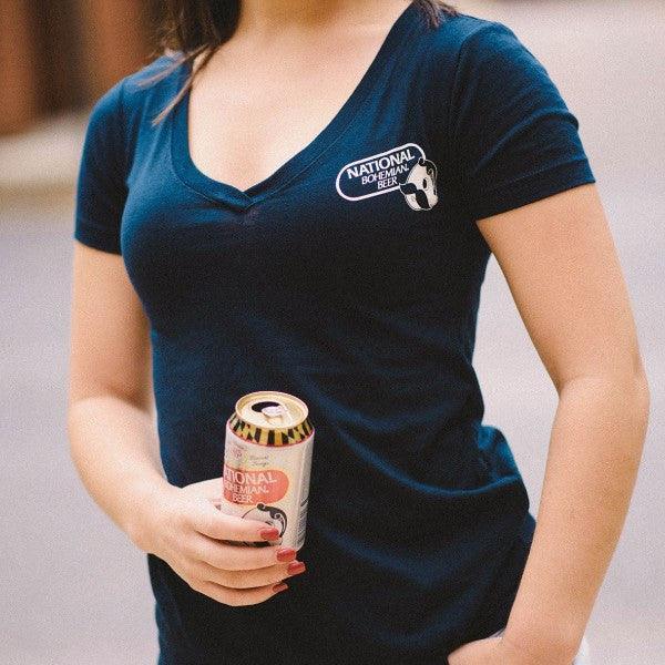 Boh Say Can You See (Midnight Navy) / Ladies V-Neck Shirt - Route One Apparel