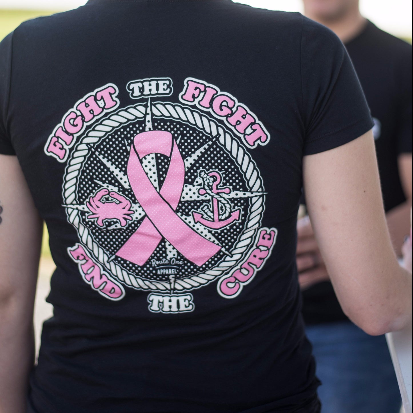 Fight The Fight, Find The Cure (Black) / Ladies Shirt - Route One Apparel