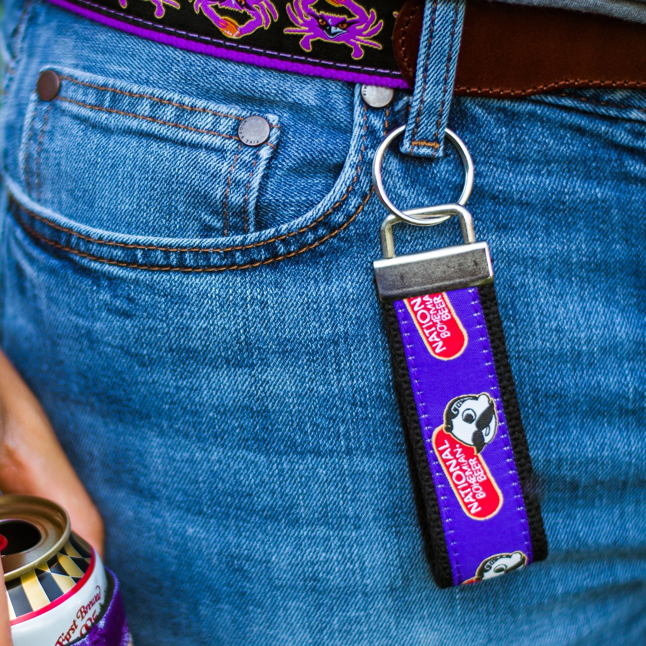 National Bohemian Beer (Purple) / Key Chain - Route One Apparel