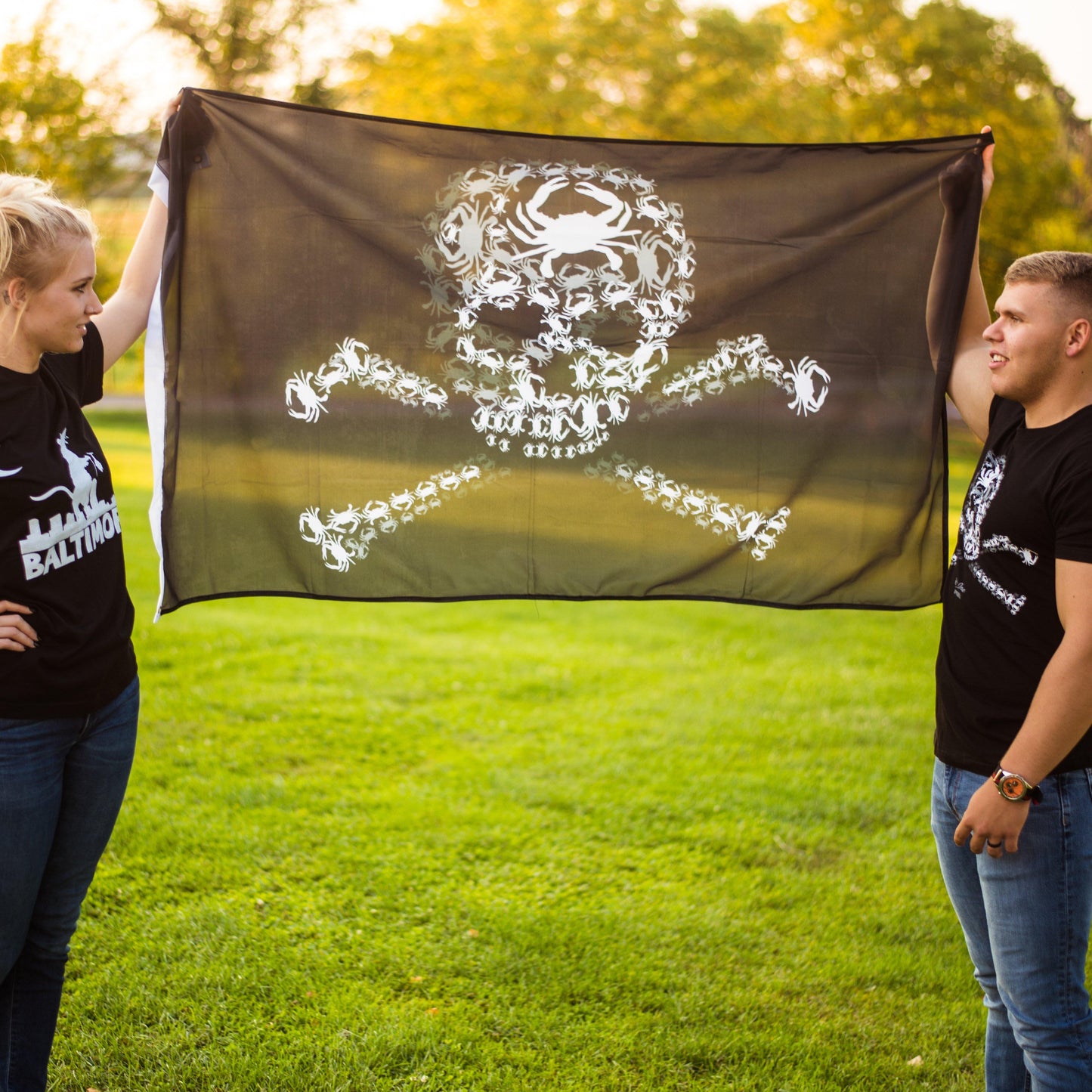 Skull Crab / Flag - Route One Apparel