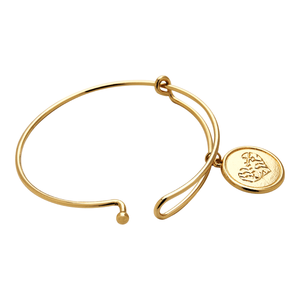 Maryland in my Heart (Gold) / Adjustable Bangle Bracelet - Route One Apparel