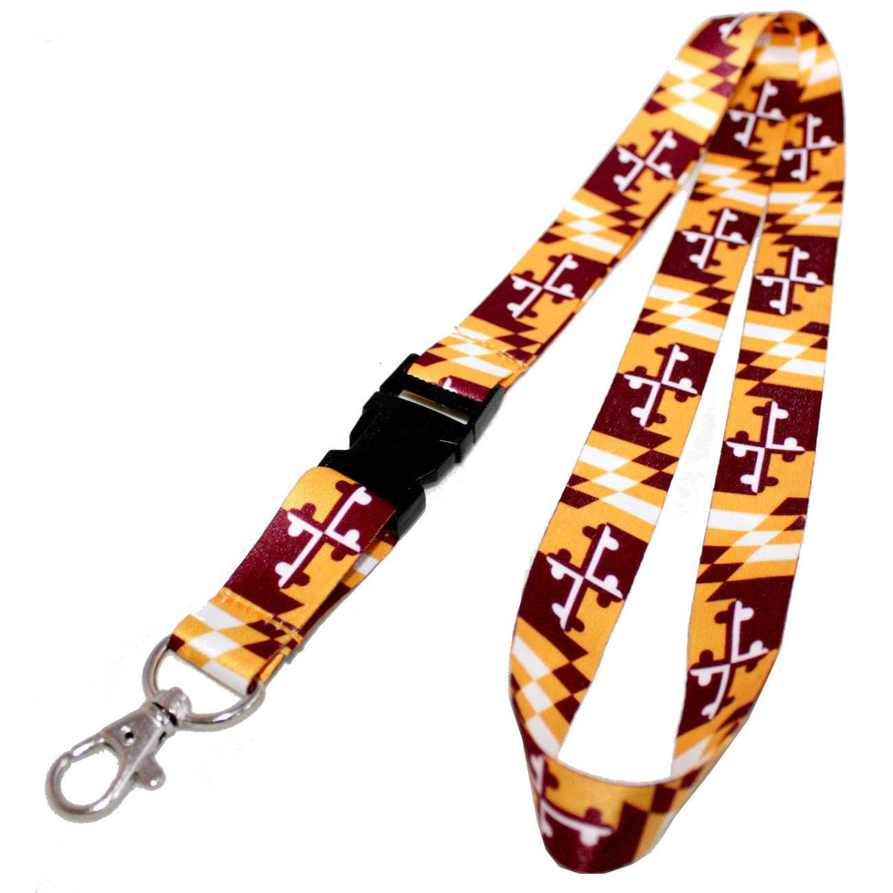 Maryland Flag (Burgundy & Gold) / Lanyard - Route One Apparel