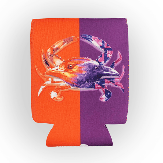 Baltimore Birds Crab (Orange & Purple) / Can Cooler - Route One Apparel