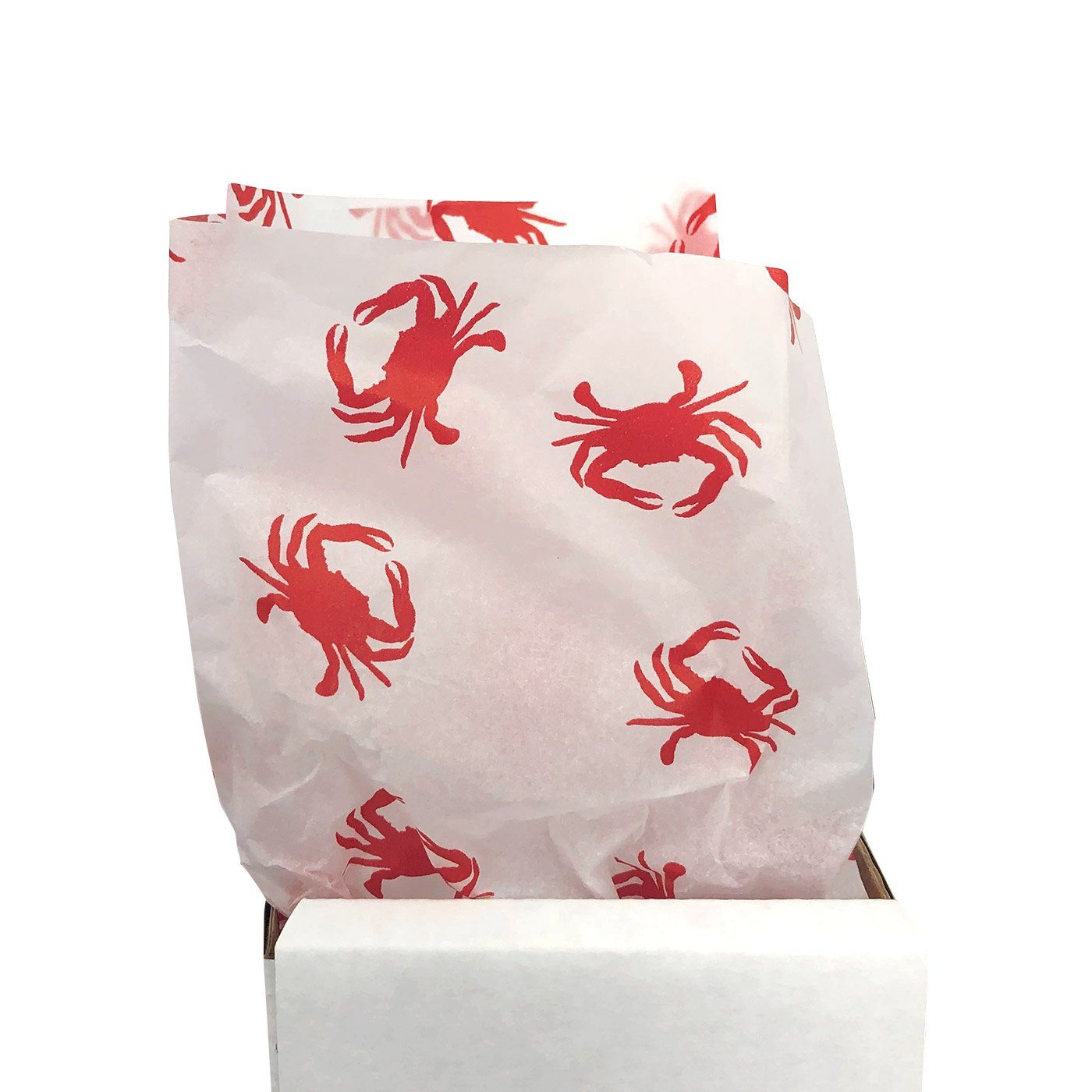 Crab Pattern (White w/ Red Crabs) / Tissue Paper Pack - Route One Apparel
