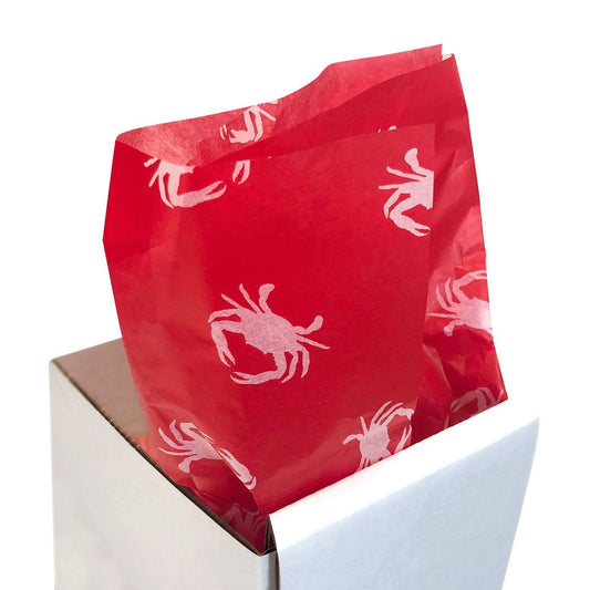 Crab Pattern (Red w/ White Crabs) / Tissue Paper Pack - Route One Apparel