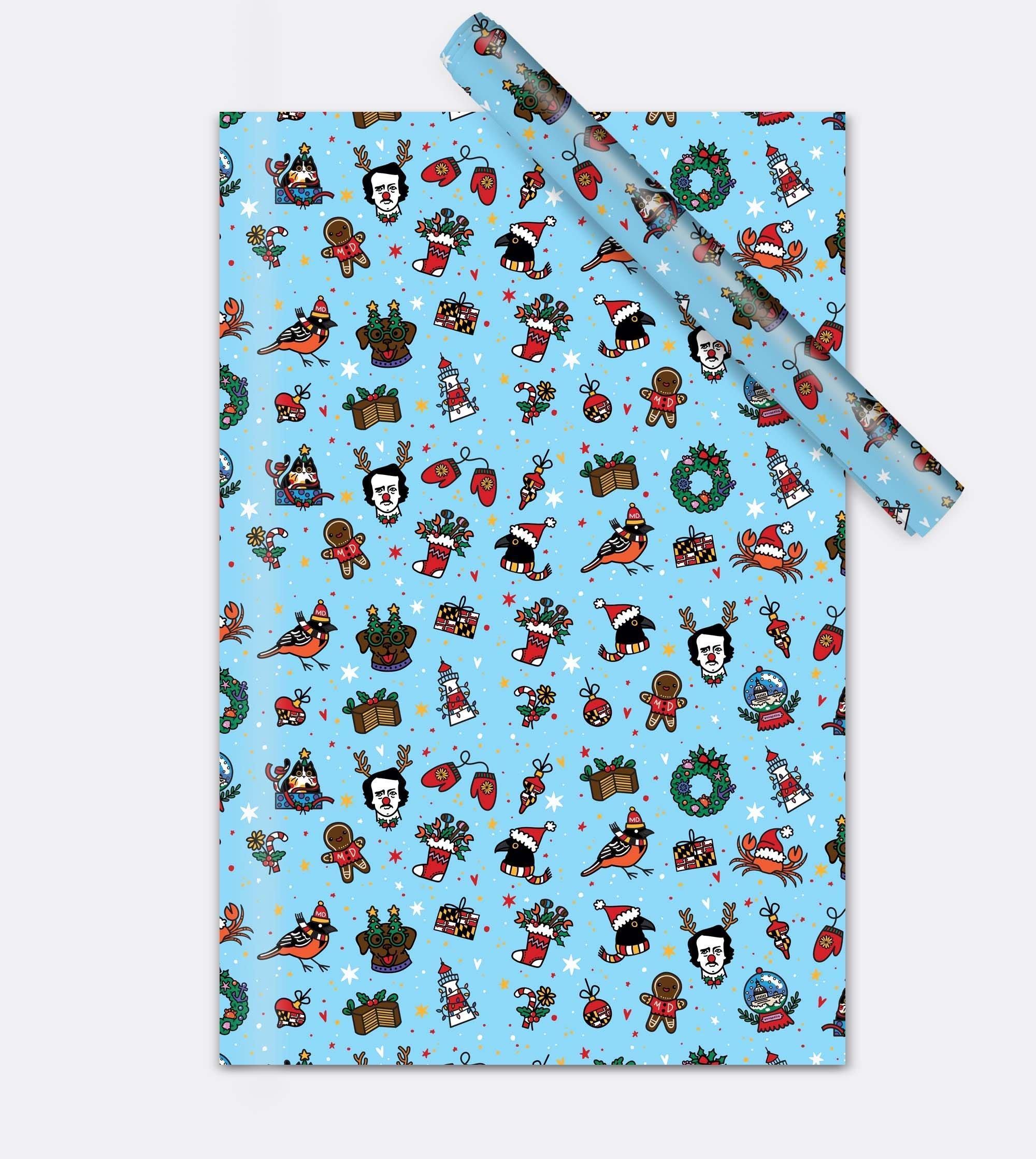 Home for the Holidays (Blue) / Gift Wrap - Route One Apparel
