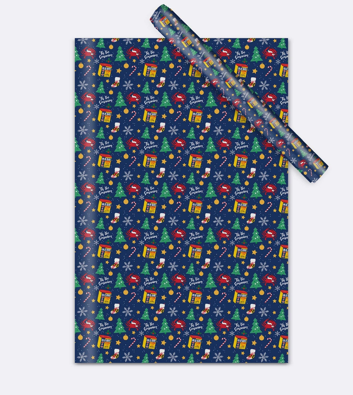 Old Bay "Tis' the Seasoning" (Blue) / Gift Wrap - Route One Apparel