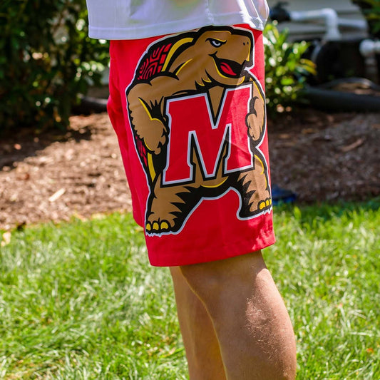 UMD Testudo (Red) / Board Shorts - Route One Apparel