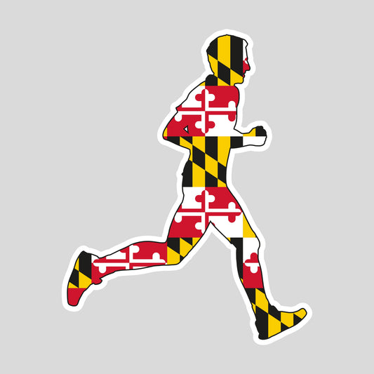 Maryland Flag Runner (Man) / Sticker - Route One Apparel