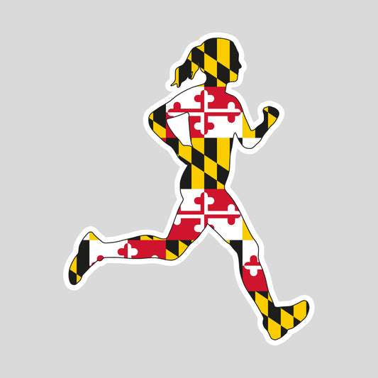 Maryland Flag Runner (Woman) / Sticker - Route One Apparel
